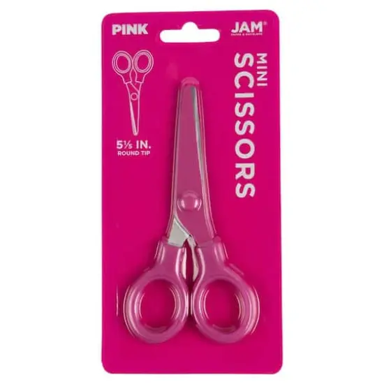 JAM Paper 5" Multi-Purpose Mini Scissors Pink {9}