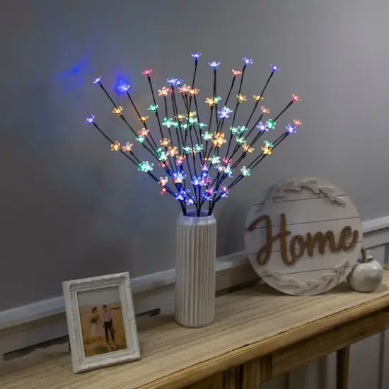 2.5ft. Cherry Blossom LED Lit Artificial Tree Branches, 3ct.Black {4}