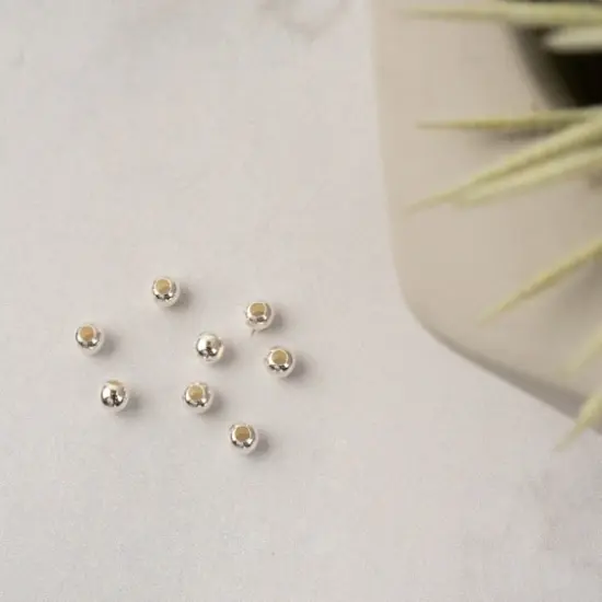 3mm Large Hole Sterling Silver Crimp Beads, 8ct. by Bead Landing&trade; {3}