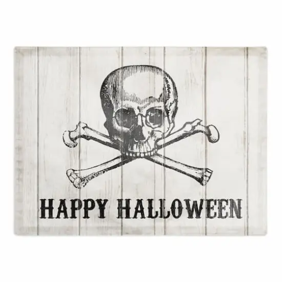 Happy Halloween Skull Polyester Twill Placemat {1}