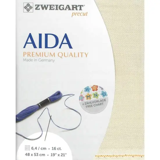 Zweigart&reg; Aida 16 Count Precut FabricPlatinum {1}
