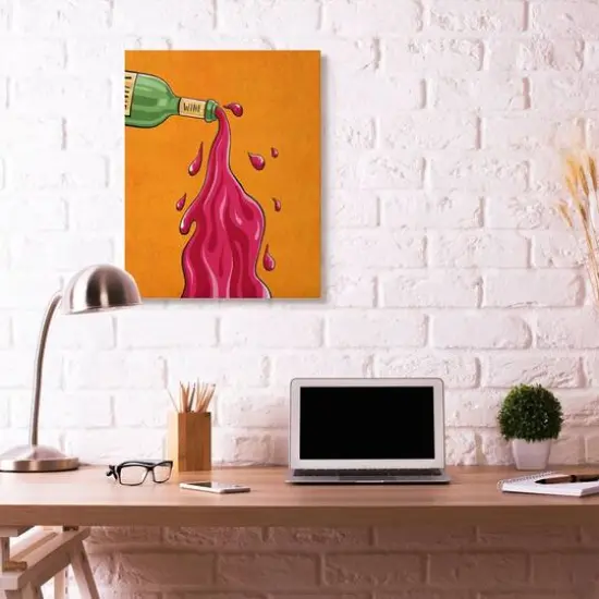 Stupell Industries Wine Splash Vintage Comic Book Canvas Wall Art {3}