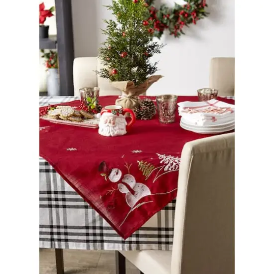 DII&reg; 40" Embroidered Snowman Table Topper {5}