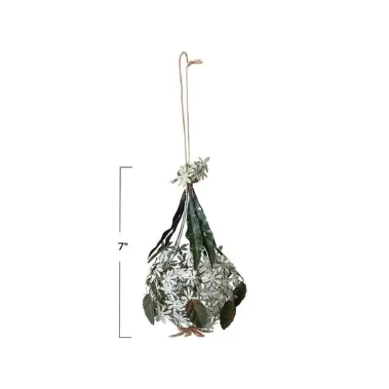 Hello Honey&reg; 7" Multicolor Painted Metal Flower Ornament with Distressed Finish {4}