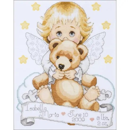 Tobin Baby Angel Birth Record Counted Cross Stitch Kit {3}