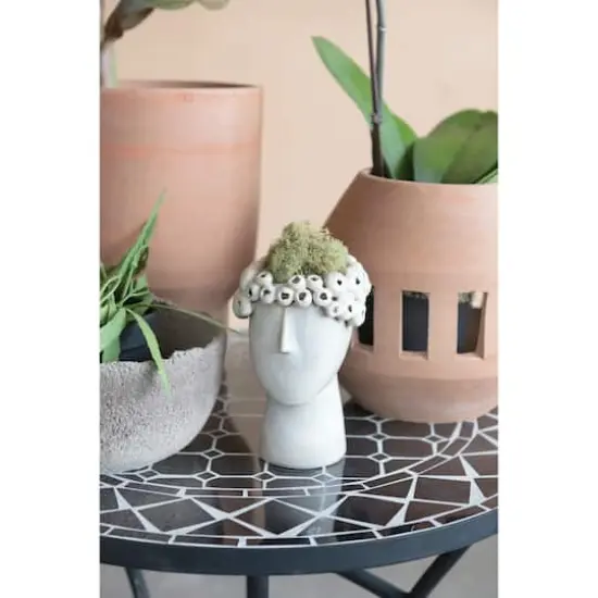 Hello Honey&reg; 6'' Reactive Glaze Stoneware Head Planter {3}