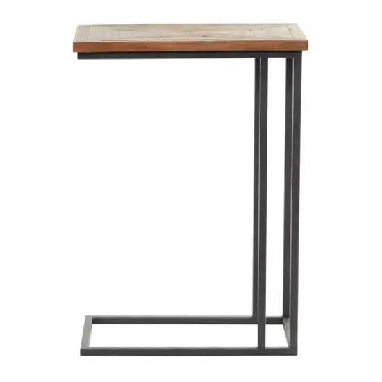 Brown Metal Rustic Accent Table 26" x 19" x 11" {3}