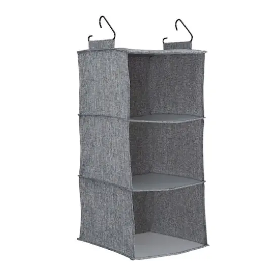 Household Essentials 3 Shelf Hanging Closet Organizer Graphite {1}