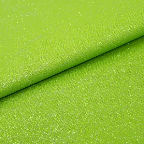 SINGER Solid Glitter Cotton Fabric Lime Green {3}
