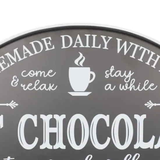 30" Black Hot Chocolate Farmhouse Wall Sign {6}