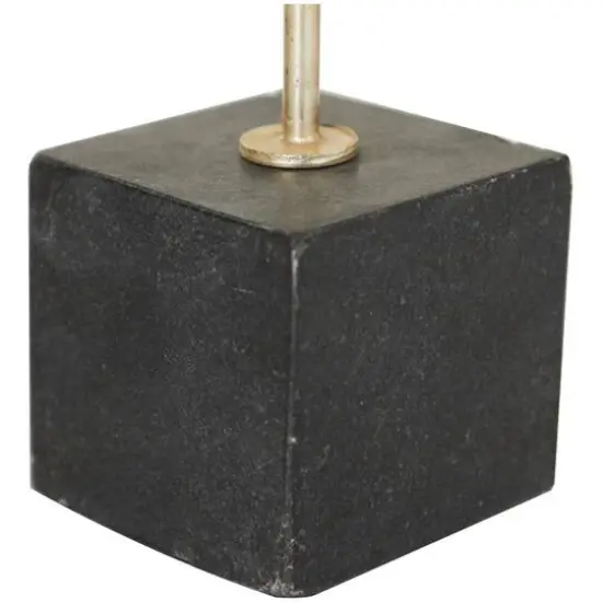 CosmoLiving by Cosmopolitan Gold Marble Contemporary Sculpture, 13" x 6" x 6" {5}