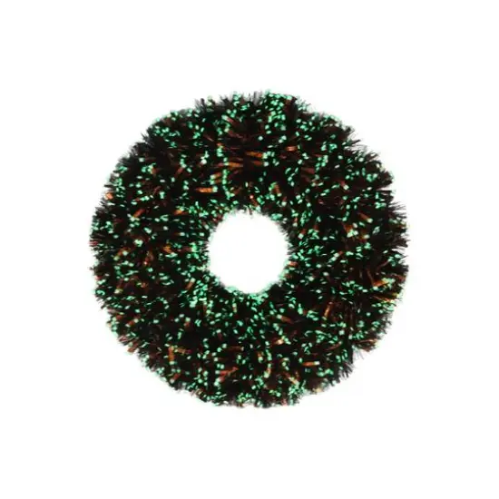 18" Orange Glow-in-the Dark Tinsel Wreath by Ashland&reg; {3}