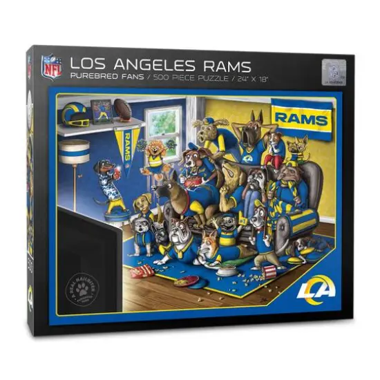 NFL Purebred Fans A Real Nailbiter 500 Piece Puzzle Los Angeles Rams {1}