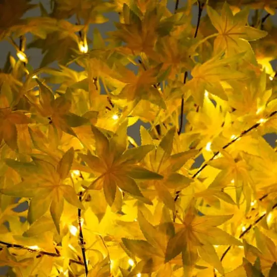6ft. Pre-Lit Yellow Autumn Maple Artificial Fall Tree with 350 Warm White LED Lights {5}