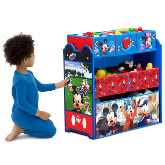 Disney&reg; Mickey Mouse 6 Bin Design & Store Toy Organizer {3}