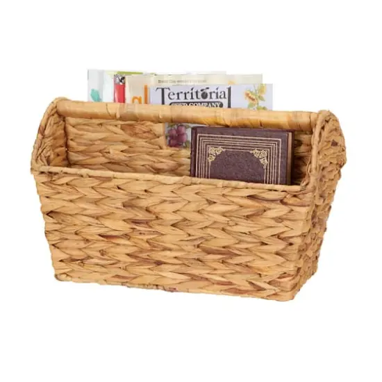 Household Essentials 17.5" Hyacinth Rectangular Woven Magazine Rack {7}