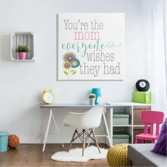 Stupell Industries Mom Everyone Wishes For Floral Canvas Wall Art {3}