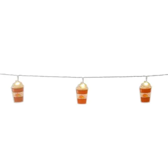 10ct. Warm White LED Pumpkin Latte String Lights by Ashland&reg; {1}