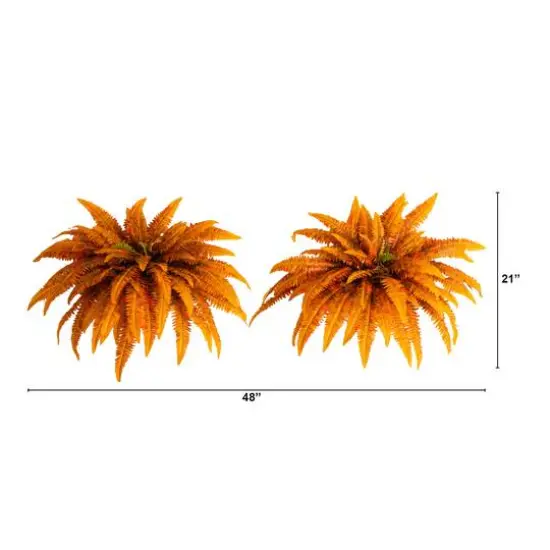 48in. Autumn Artificial Fall Boston Fern - Set of 2 {3}