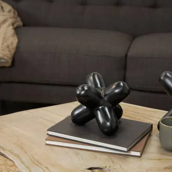 8" Aluminum Jack Abstract Sculpture Black {4}