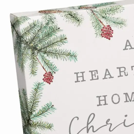 Hearts Come Home For Christmas Canvas Wall Art {4}