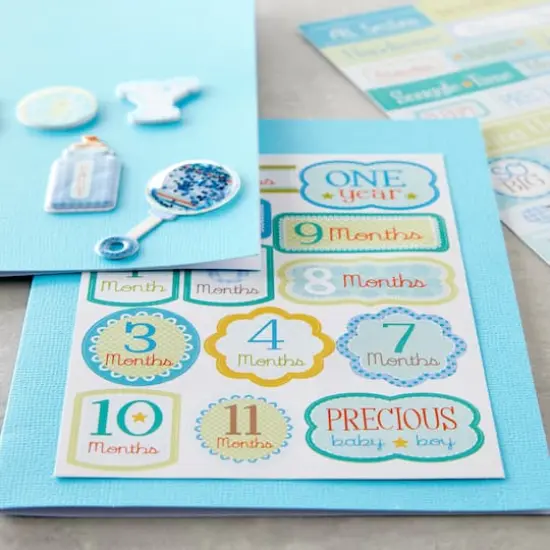 Traditional Baby Boy Dimensional Sticker Flip Pack by Recollections&trade; {3}