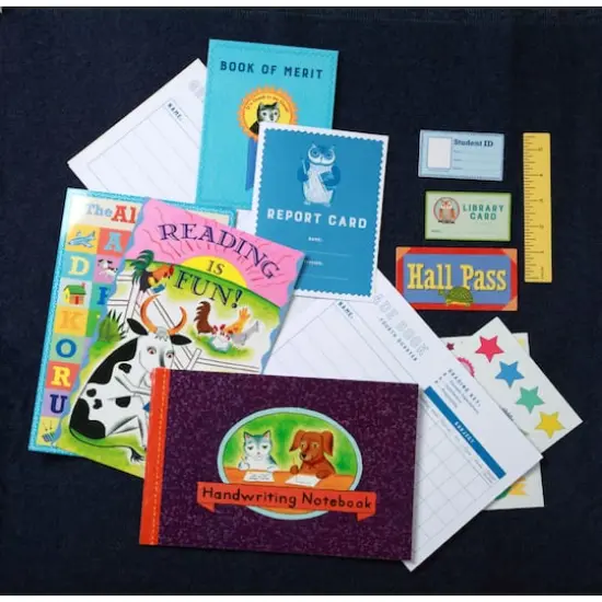 eeBoo School Pretend Play Props for Make Believe Set {3}