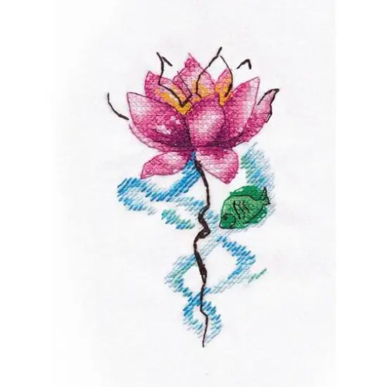 Oven Lotus Cross Stitch Kit {1}