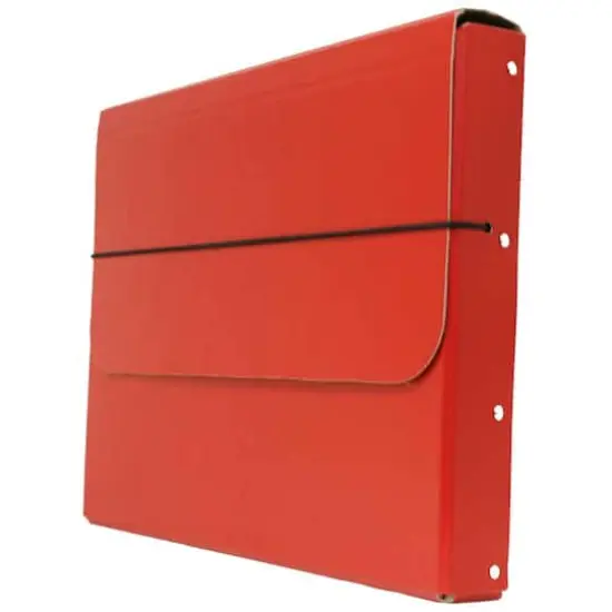 JAM Paper Strong Thick Portfolio Carrying Case with Elastic Band Closure Red {4}