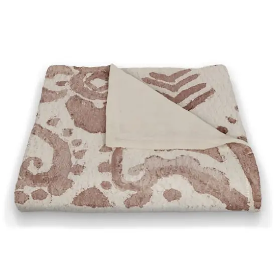 Deep Red Pattern Coral Fleece Blanket {3}