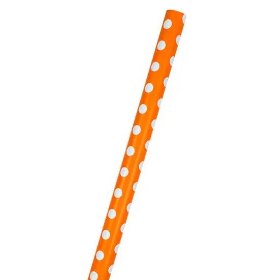 JAM Paper Polka Dot Gift Wrap Orange and White {4}