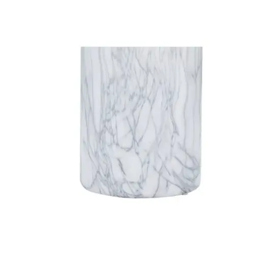 21" White Ceramic Contemporary Vase {6}