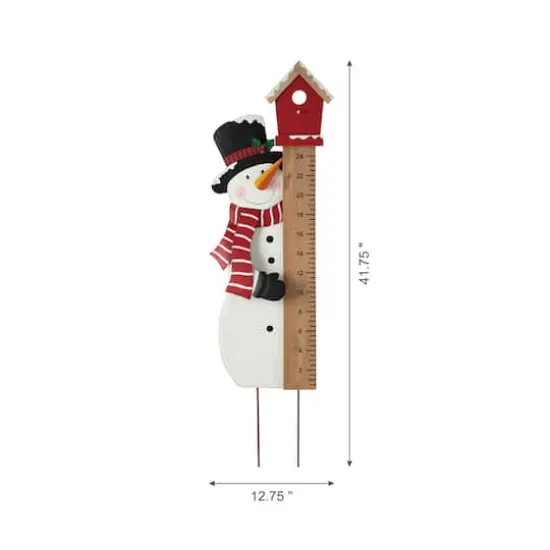 Glitzhome&reg; 40" Snowman Snow Gauge Yard Stake {6}