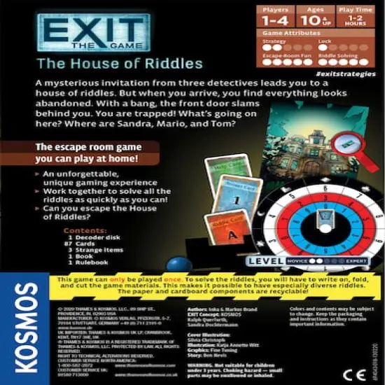 Thames & Kosmos EXIT: The House of Riddles Game {3}