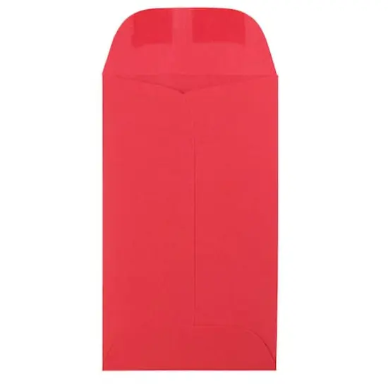 JAM Paper #3 Red Coin Business Colored Envelopes, 100ct. {3}