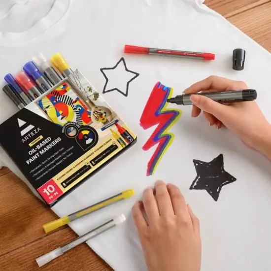 Arteza&reg; Classic Colors Oil-Based Paint Marker Set {6}