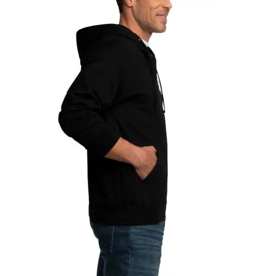 Fruit of the Loom Eversoft Fleece Full Zip HoodieBlack {5}