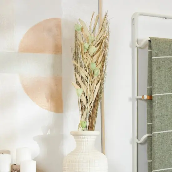 41" Light Brown Dried Plant Floral Bouquet Palm Leaf Natural Foliage with Branches {3}