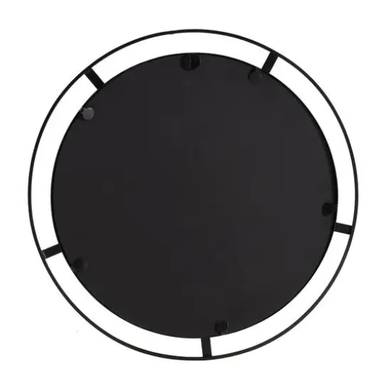 Habitat Thales 23" Black & Golden Circular Wall Mirror {7}
