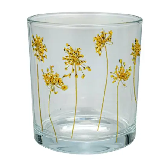 Hello Honey® Embossed Glass 5-Votive Candle Holders with Vase & Wood Tray {9}