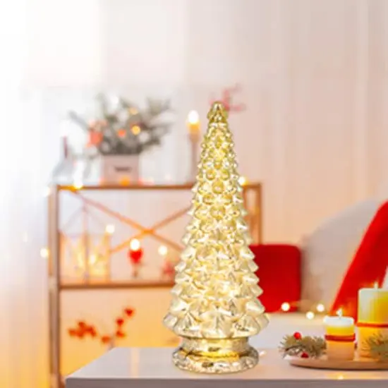 Mr. Christmas 20" Mercury Glass Tree with Twinkling Lights  {3}