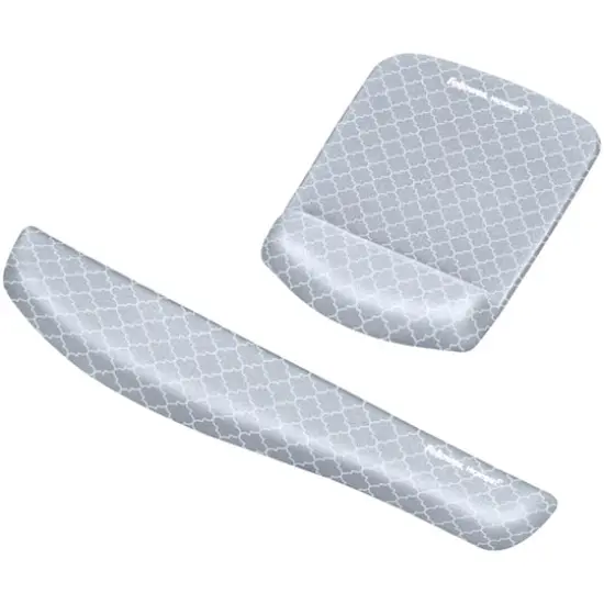 Fellowes PlushTouch&trade; Gray Lattice Mouse Pad Wrist Rest {3}