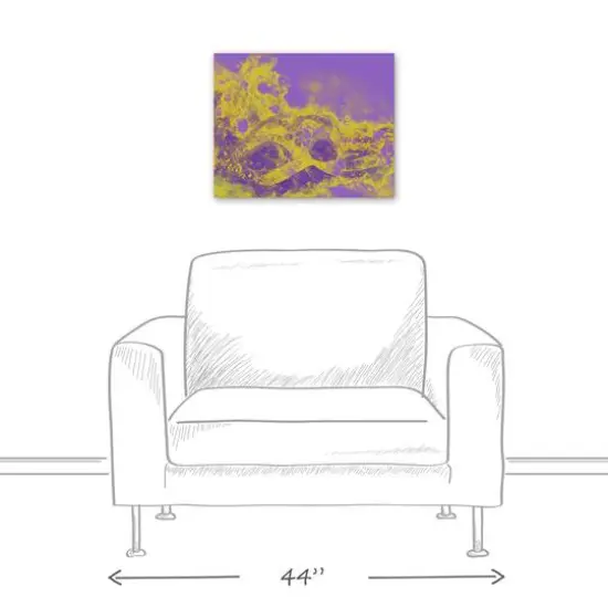 Purple & Gold Mask Canvas Wall Art {6}