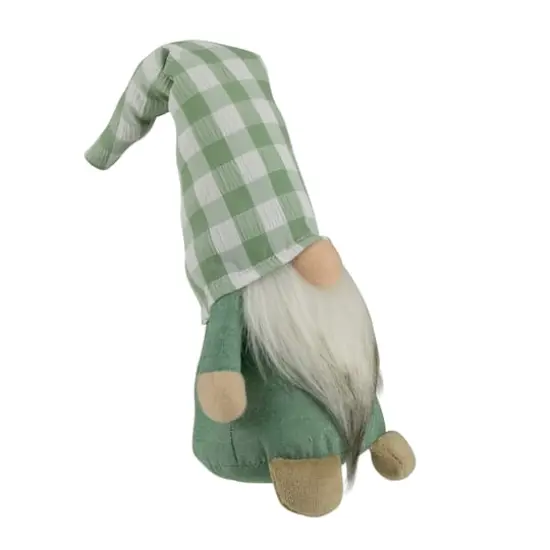 12" Spring Gnome with Green Plaid Hat {5}