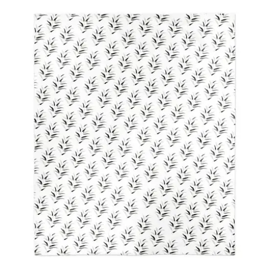 Dark Leaf Sherpa Fleece Blanket {1}