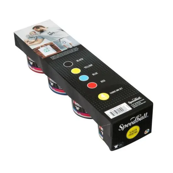 Speedball&reg; Basic Colors Fabric Screen Printing Ink Set {1}