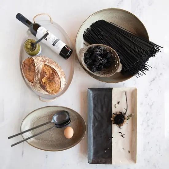 Hello Honey&reg; 8" Brown Glazed Stoneware Berry Bowl {5}