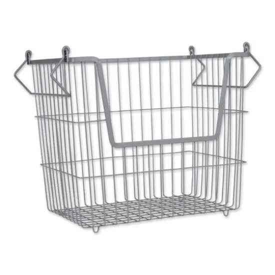DII&reg; Large Rectangle Metal Basket Cool Gray {7}