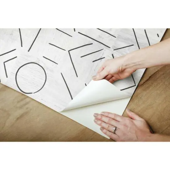 RoomMates Down The Line Peel & Stick Wallpaper Black and Gray {10}