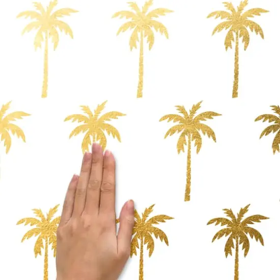 RoomMates Gold Foil Palm Tree Peel & Stick Wall Decals {6}